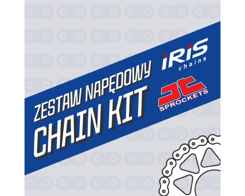 ПОВНИЙ КОМПЛЕКТ ПРИВОДУ IRIS SUZUKI DL 650 V-STROM (XT, ADVENTURE) '07-'24 (15/47/525XR-118BB) (ЗІРОЧКИ JT, ПЕРЕДНІ З ГУМОЮ, ЛАНЦЮГ IRIS XR НАТУРАЛЬНИЙ, КІЛЬЦЕВА ГАЙКА)
