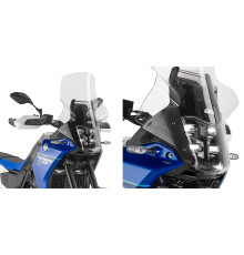 ПРОЗОРЕ ЛОБОВЕ СКЛО GIVI (62,5 X 44,5 СМ) (В x W) - YAMAHA Ténéré 700 / Rally (25) З ПРОЗОРИМ ЗАХИСТОМ ПЕРЕДНЬОЇ ФАРИ (НА 13,5 СМ ВИЩЕ ЗА ОРИГІНАЛ)