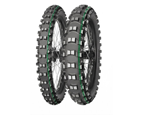 ШИНА MITAS 110/100-18 TERRA FORCE-EX SM SUPER LIGHT (ТЕХНІЧНИЙ ЕНДУРО) (ЗЕЛЕНА СМУЖКА) 64R ЗАДНЯ DOT 47/2023 (заміна: 70000217)