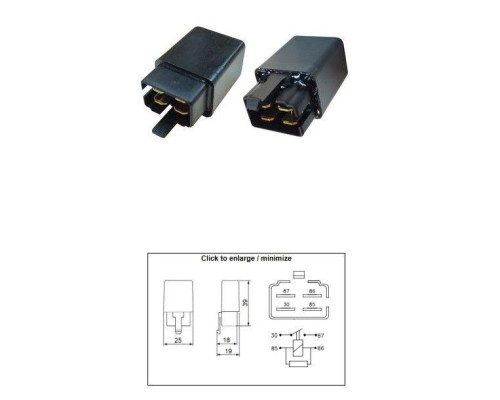 РЕЛЕ СТАРТЕРА DZE APRILIA; BMW; DERBI; HONDA; KYMCO; MOTO GUZZI (OEM AP8212469; AP8224462; 61137707940; 38501-GN2-014; 38501-GAM-007; 38501-GBN2-004)