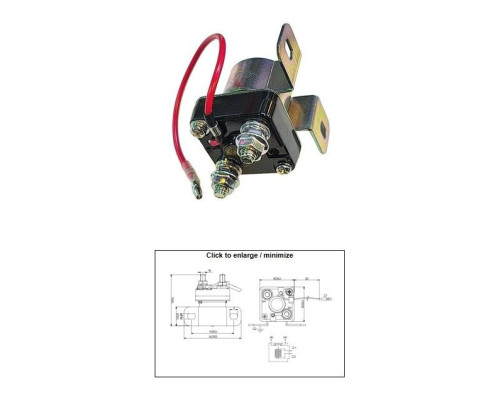 РЕЛЕ СТАРТЕРА DZE POLARIS ATP / BIG BOSS / MAGNUM / RANGER / SPORTSMAN / TRAIL BLAZER / WORKER / XPLORER / XPRESS (OEM 4011335) (150A)