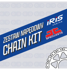ПОВНИЙ КОМПЛЕКТ ПРИВОДУ IRIS YAMAHA FZ6 N / S FAZER '04-'10 (16/46/530OR-118GG) (ЗІРОЧКИ JT, ЧОРНА ЗАДНЯ ЧАСТИНА, ЛАНЦЮГ IRIS АБО ЗОЛОТИЙ, КІЛЬЦЕВА ГАЙКА)