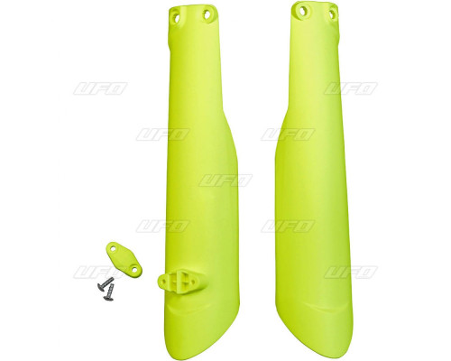 ПЕРЕДНІ ТЕЛЕСКОПІЧНІ ЗАХИСНИКИ (АМОРТИЗАТОРИ) UFO HUSQVARNA TC 125/250 15-20, TC 300 15-20, TE/TX 125/250/300 16-20, FC 250/350/450 15-20, FE 250/350/450 16-20 КОЛІР ФЛУОРІОНТНИЙ ЖОВТИЙ - ЗАМІНЮЄ HU03361DFLU