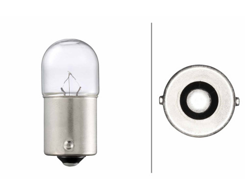 Лампочка HELLA 12V 5W BA15S R5W 1 шт. (БІЛЕ СКЛО)