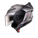 CABERG KASK SZCZĘKOWY FLIP-BACK (SZCZĘKA DO TYŁU) MODEL TRIP LUNAR SOLID KOLOR CZARNY MAT/BIAŁY/SZARY ROZMIAR S (PINLOCK W ZESTAWIE)