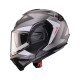 CABERG KASK SZCZĘKOWY FLIP-BACK (SZCZĘKA DO TYŁU) MODEL TRIP LUNAR SOLID KOLOR CZARNY MAT/BIAŁY/SZARY ROZMIAR XS (PINLOCK W ZESTAWIE)