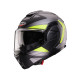 CABERG KASK SZCZĘKOWY FLIP-BACK (SZCZĘKA DO TYŁU) MODEL TRIP LUNAR SOLID KOLOR CZARNY MAT/SZARY/ŻÓŁTY FLUO ROZMIAR M (PINLOCK W ZESTAWIE)