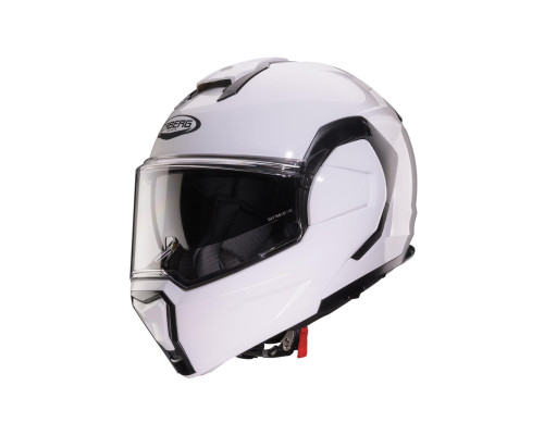 CABERG KASK SZCZĘKOWY FLIP-BACK (SZCZĘKA DO TYŁU) MODEL TRIP SOLID KOLOR BIAŁY POŁYSK ROZMIAR L (PINLOCK W ZESTAWIE)