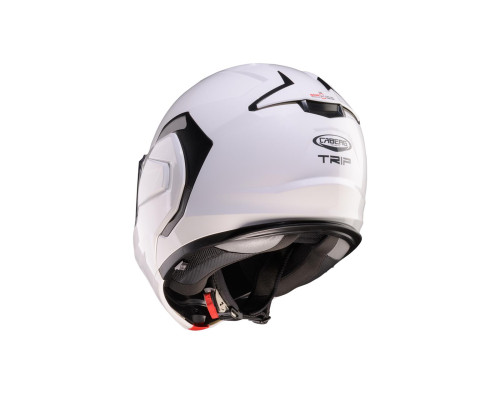 CABERG KASK SZCZĘKOWY FLIP-BACK (SZCZĘKA DO TYŁU) MODEL TRIP SOLID KOLOR BIAŁY POŁYSK ROZMIAR L (PINLOCK W ZESTAWIE)