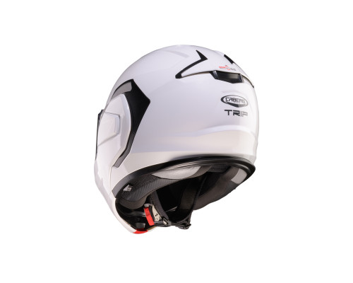 CABERG KASK SZCZĘKOWY FLIP-BACK (SZCZĘKA DO TYŁU) MODEL TRIP SOLID KOLOR BIAŁY POŁYSK ROZMIAR M (PINLOCK W ZESTAWIE)