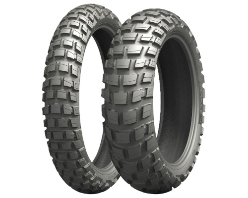 MICHELIN KOMPLET OPON (CAI132247/25) 120/70R19 ANAKEE WILD 60R TL/TT M/C PRZÓD DOT 2025 + (CAI348562/26) 150/70R18 ANAKEE WILD 70R TL/TT M/C TYŁ DOT 2026 + SET BIDON I CZAPKA