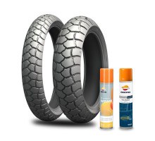 MICHELIN KOMPLET OPON (CAI621812/26) 90/90-21 M/C 54H ANAKEE ADVENTURE TL/TT PRZÓD DOT 2026 + (CAI392493/25) 150/70R18 M/C 70H ANAKEE ADVENTURE TL/TT TYŁ DOT 2025 + SET REPSOL