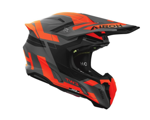 AIROH KASK CROSS / ENDURO / ATV / QUAD TWIST 3 DYNASTY ORANGE MATT KOLOR CZARNY MAT/POMARAŃCZOWY ROZMIAR L