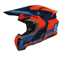 AIROH KASK CROSS / ENDURO / ATV / QUAD TWIST 3 FANCY BLUE ORANGE KOLOR CZARNY/POMARAŃCZOWY/NIEBIESKI ROZMIAR S