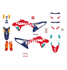 BLACKBIRD KOMPLET NAKLEJEK (OKLEIN) HONDA CRF 250R '22-'24, CRF 450R '21-'24 REPLICA TEAM HRC 25 HONDA