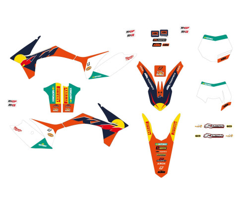 BLACKBIRD KOMPLET NAKLEJEK (OKLEIN) KTM SX/SX-F '11-'12, EXC/EXC-F '12-'13 REPLICA TEAM KTM FACTORY MXGP 26