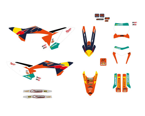 BLACKBIRD KOMPLET NAKLEJEK (OKLEIN) KTM SX/SX-F '25-'26 REPLICA TEAM KTM FACTORY MXGP 26