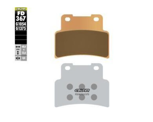 GALFER KLOCKI HAMULCOWE KH432 SPIEK METALICZNY (ZŁOTE) SINTER SPORT