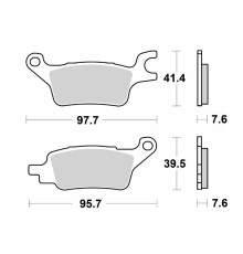 SBS KLOCKI HAMULCOWE KH... STREET STANDART CERAMIC PASUJE DO: YAMAHA CYGNUS RAY-ZR 125 '23-'25 , PRZÓD