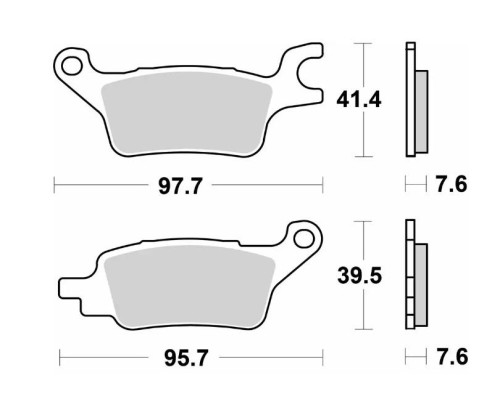 SBS KLOCKI HAMULCOWE KH... STREET STANDART CERAMIC PASUJE DO: YAMAHA CYGNUS RAY-ZR 125 '23-'25 , PRZÓD