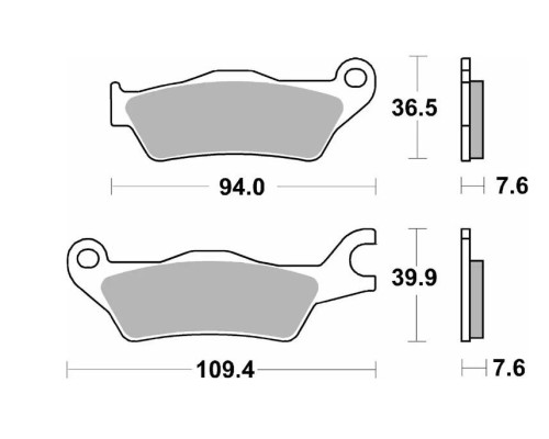 SBS KLOCKI HAMULCOWE KH715 STREET PERFORMANCE (EXCEL) SINTER KOLOR ZŁOTY PASUJE DO: SUZUKI GSX-S 125 18-25, GSXR 125 R 18-24, GSXR 150 R 16-18, HONDA CBF 125 STUNER 06-19, CBF 150 UNICORN 06-, PRZÓD