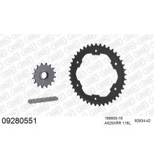 AFAM 2026/04 ZESTAW (KOMPLET) NAPĘDOWY BMW F 800 GS 2006-2010 (166600-16, 92634-42, A525XMR3 116L)