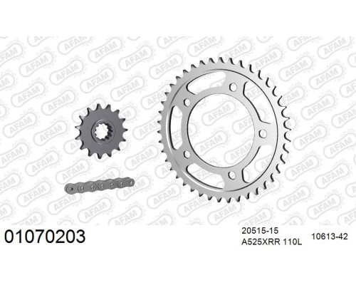 AFAM 2026/04 ZESTAW (KOMPLET) NAPĘDOWY HONDA CB 600 F HORNET 1998-2006 (20515-15, 10613-42, A525XMR3 110L)