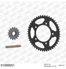 AFAM 2026/04 ZESTAW (KOMPLET) NAPĘDOWY HONDA XL 1000 V VARADERO 1999-2012 (20612-16, 10613-47, A525XSR2-G 112L) KOLOR ZŁOTY