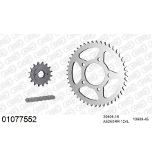 AFAM 2026/04 ZESTAW (KOMPLET) NAPĘDOWY HONDA XRV 750 AFRICA TWIN 1993-2000 (20606-16, 10608-45, A525XMR3 124L)