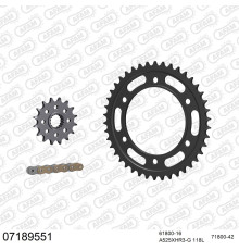AFAM 2026/04 ZESTAW (KOMPLET) NAPĘDOWY KTM 990 ADVENTURE 2006-2012 (61800-16, 71800-42, A525XHR3-G 118L) KOLOR ZŁOTY