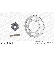 AFAM 2026/04 ZESTAW (KOMPLET) NAPĘDOWY RUB YAMAHA MT-07 ABS 2014-2024 (21607NR-16, 12815-43, A525XSR2-G 108L) KOLOR ZŁOTY