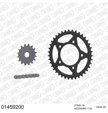 AFAM 2026/04 ZESTAW (KOMPLET) NAPĘDOWY SUZUKI GS 500 E 1989-1993 (27500-16, 14405-39, A520XMR3 110L)