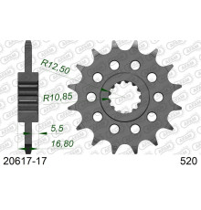AFAM 2026/04 ZĘBATKA PRZEDNIA 2042 17 HONDA ADV 750 '17-'25, NC 750 '14-'22 (ORYG.) (JTF1373.17) (ŁAŃC. 520)