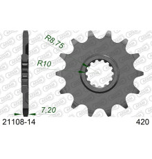 AFAM 2026/04 ZĘBATKA PRZEDNIA 2335 14 YAMAHA YZ 65 '18-24' (JTF1558.14) (ŁAŃC. 420)
