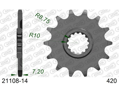 AFAM 2026/04 ZĘBATKA PRZEDNIA 2335 14 YAMAHA YZ 65 '18-24' (JTF1558.14) (ŁAŃC. 420)