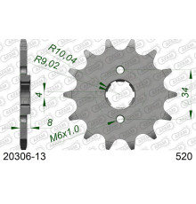 AFAM 2026/04 ZĘBATKA PRZEDNIA 267 13 HONDA CRF 230L '08-'10, XL 250R '84-'97 (JTF287.13) (ŁAŃC. 520)