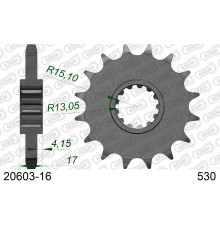 AFAM 2026/04 ZĘBATKA PRZEDNIA 347 16 HONDA CBR 1000RR '04-'16, CBF 1000, CBR 900/929/954 (JTF333.16) (ŁAŃC. 530)