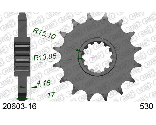 AFAM 2026/04 ZĘBATKA PRZEDNIA 347 16 HONDA CBR 1000RR '04-'16, CBF 1000, CBR 900/929/954 (JTF333.16) (ŁAŃC. 530)