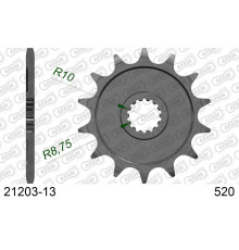 AFAM 2026/04 ZĘBATKA PRZEDNIA 440 13 YAMAHA YZ 125 '87-'04 (JTF564.13) (ŁAŃC. 520)