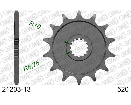 AFAM 2026/04 ZĘBATKA PRZEDNIA 440 13 YAMAHA YZ 125 '87-'04 (JTF564.13) (ŁAŃC. 520)