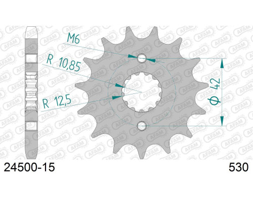 AFAM 2026/04 ZĘBATKA PRZEDNIA 513 15 SUZUKI GSF BANDIT 600/650/1200/1250, GSXR750 88-06 (JTF513.15) (ŁAŃC. 530)