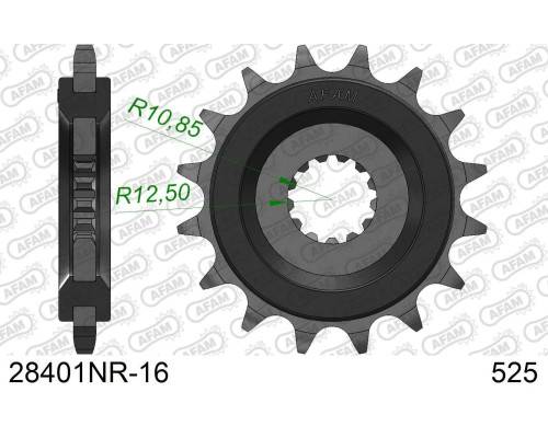 AFAM 2026/04 ZĘBATKA PRZEDNIA 564 16 Z GUMĄ SUZUKI GSR 600/GSXR 600 (JTF520.16RB) (ŁAŃC. 525)