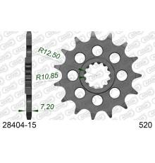 AFAM 2026/04 ZĘBATKA PRZEDNIA 565 15 KAWASAKI ER6F/N '06-'14, KLE 650 '06-'20, EX650, SUZUKI SV 650 16-19 (JTF565.15) (ŁAŃC. 520)