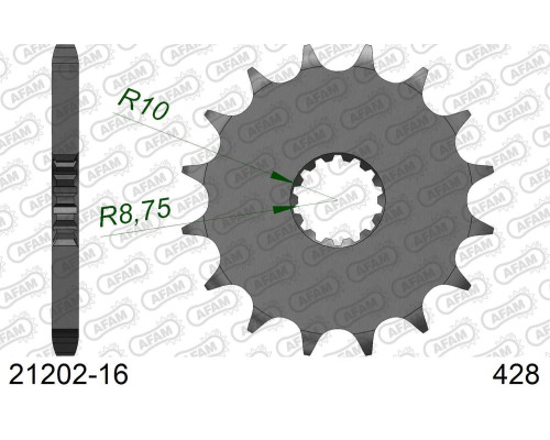 AFAM 2026/04 ZĘBATKA PRZEDNIA 577 16 YAMAHA DT 125R '93-'06 (JTF558.16) (ŁAŃC. 428)