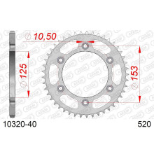 AFAM 2026/04 ZĘBATKA TYLNA 288 40 HONDA CRF 250L '13-'18, CRF 250 RALLY '16-'18, CRM 250 '91-'95 (JTR301.40) (ŁAŃC. 520)