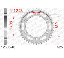 AFAM 2026/04 ЗАДНЯ ЗІРКА 300 46 YAMAHA FZ 8 '10-'15 (39P/42P) (JTR300.46) (ЛАНЦ.. 525)