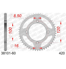 AFAM 2026/04 ZĘBATKA TYLNA 4453 50 BETA 50 RR ENDURO / ENDURO RACING / ENDURO SPORT '18-'19 (JTR1141.50) (ŁAŃC. 420)