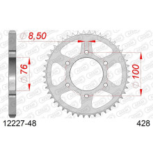 AFAM 2026/04 ZĘBATKA TYLNA 4513 48 YAMAHA YZF 125R '08-'18, MT 125 15-19 (JTR1844.48) (ŁAŃC. 428)