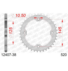 AFAM 2026/04 ZĘBATKA TYLNA 4588 38 YAMAHA YFZ 450R '09-'19, YFM 250/350/450/700 RAPTOR (JTR1857.38) (ŁAŃC. 520)