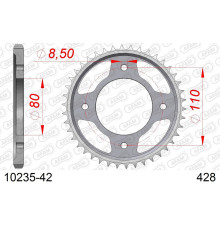 AFAM 2026/04 ZĘBATKA TYLNA 4597 42 HONDA CBF 125 '09-'14 (JTR1219.42) (ŁAŃC. 428)